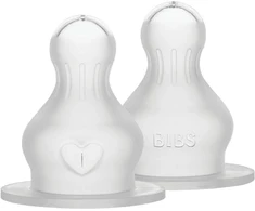 Badabulle BIBS silikoniniai buteliuko žindukai, 2 vnt., Medium flow