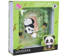 Bagsmart Panda Žalias Bracelet Jewelry Set