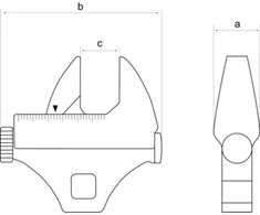 Bahco „Square Drive Crowfoot“ reguliuojamas raktas 0-29mm / 0-1.1/8" 3/8"