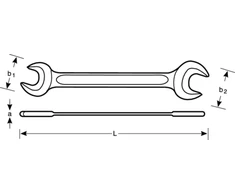 Bahco Dvigubas atviras veržliaraktis 895M 55x60mm