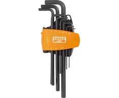 Bahco Metrinių juodintų šešiabriaunių raktų rinkinys, 9 vnt., 1,5-10 mm BAHCO