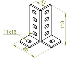 Baks PVK profiliuoto strypo pagrindas 40mm (661306)