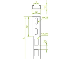 Baks Lubų profilis 32 x 18mm 3m PSW/3 (740513)