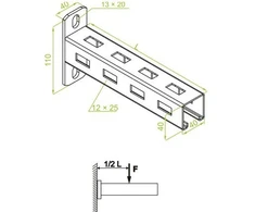 Baks Bako laikiklis WPT700 715mm (710970)