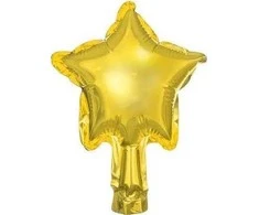 Foliniai balionai "žvaigždė" 12cm 25 vnt auksiniai