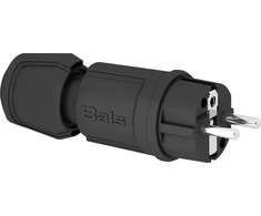 Bals Uni-Schuko daugiafunkcis nešiojamas kištukas, juodas, 16A, 230V, IP44 (7372)