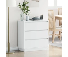 Šalia lovos spintelė Balta 71 x 34.5 x 75 cm Apdirbta mediena