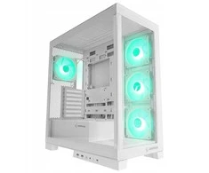 Rampage „Hydra V2“ kompiuterio dėklas akvariumui, 4 ventiliatoriai, ARGB, baltas