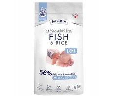 BALTICA Nutraceutic Hypoallergenic Light S žuvis with ryžiai – sausas Maistas šunims – 3kg