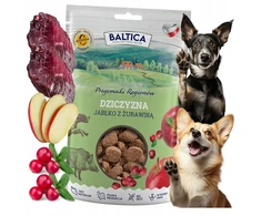 BALTICA Przysmaki regionów Venison with apple – skanėstas šuniui – 100g