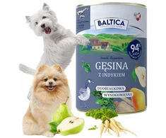 BALTICA Smaki regionów Goose with kalakutiena – drėgnas ėdalas šunims – 400g