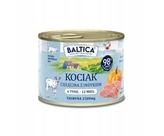 BALTICA Smaki regionów Kitten Veal with kalakutiena – šlapias kačių maistas – 185g