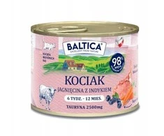 BALTICA Smaki regionów Kitten ėriena with kalakutiena – šlapias kačių maistas – 185g
