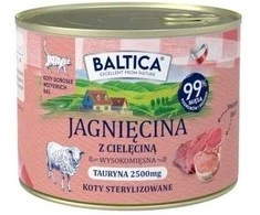 BALTICA Smaki regionów ėriena with veal – šlapias kačių maistas – 185g