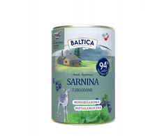 Baltic Agro BALTICA Smaki regionów Roe deer with berries – drėgnas ėdalas šunims – 400g