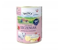 Baltic Agro BALTICA Smaki regionów Puppy ėriena with banana – drėgnas ėdalas šunims – 400g