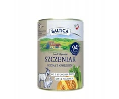 Baltic Agro BALTICA Smaki regionów Puppy Goat with rabbit – drėgnas ėdalas šunims – 400g