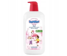 Bambino Vaikiškas 3in1 šampūnas, dušo želė ir vonios skystis „Flamingo“ 1000 ml