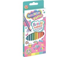 Bambino pastelinės spalvos pieštukinės kreidelės, 12 vnt.