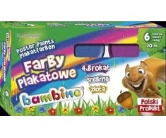 Dažai Bambino, 6 spalvos