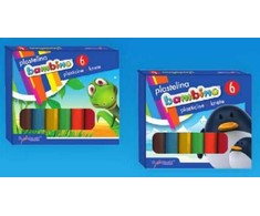 Plastelinas Bambino, 6 spalvos