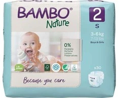 Abena BAMBO NATURE ekol. sauskelnės 2 (3-6kg), 30vnt.
