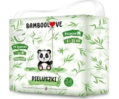 BambooLove bambuko pluošto vienkartinės sauskelnės M (6-11 kg) 24 vnt.