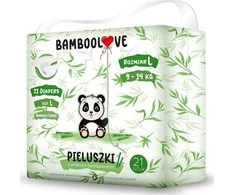 Bamboolove sauskelnės L, 9-14 kg, 21 vnt.