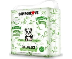 BambooLove bambuko pluošto vienkartinės sauskelnės XL (12-18 kg) 20vnt.