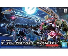 Bandai SDW Heroes Sergeant Verde Buster Gundam DX – surenkamas Gunpla rinkinys