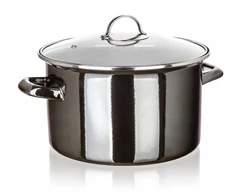 Banquet EMALINIS PUODAS 26cm 6L SU DANGIU BANKETAS METALINIS Juodas