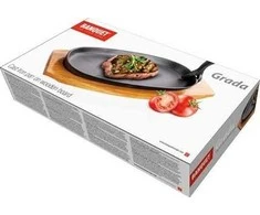 Banquet Ketaus keptuvė ovali su mediniu padėklu 23cm