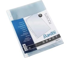 Bantex BANTEX LOMME MED ÅBNING I TOP OG LANGS HULKANT 0,09 MM, TRANSPARENT