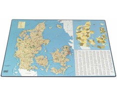 Bantex Bloknotas Danijos žemėlapis su pašto kodais 40x65cm 4155