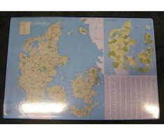 Bantex Bloknotas Danijos žemėlapis su pašto kodais 40x65cm 4155