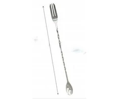 BAR PROFESSIONAL Baro šaukštas su šakute, 50 cm ilgio, plieno