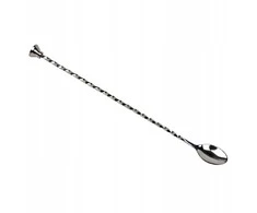 Bar Up BAR PROFESSIONAL Barmeno šaukštas su maišytuvu, 30 cm ilgio, plieno