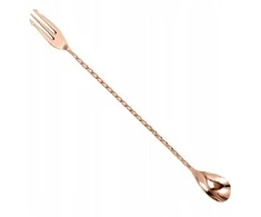 Bar Up BAR PROFESSIONAL Barmeno šaukštas su šakute, 40 cm ilgio, varinis
