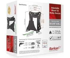 Barkan BM80 Laikiklis ścienny VESA įrenginiams multimedialnych Smart TV Box