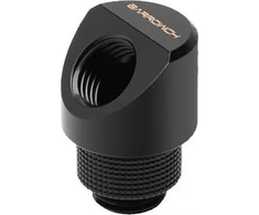 Barrow adapteris 45 laipsnių G1/4 colio moteriškam sriegiui į G1/4 colio vyrišką srieginę jungtį, pasukamas, juodas