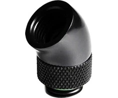 Barrow Adapteris 45 degree G1/4 inch female to G1/4 inch female – rotatable, juodas