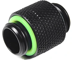 Barrow adapteris tiesus G1/4 colio lizdas į G1/4 colio lizdą, 14 mm, pasukamas – juodas