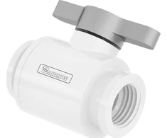 Barrow Ball Valve (10mm) G1/4 Inch Ball Valve, Baltas – Sidabrinis