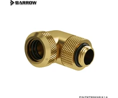 Barrow Multi-Link Adapteris Connection 90 Degrees G1/4 Inch Female Thread to 14mm OD Hardtube – Rotatable, Gold