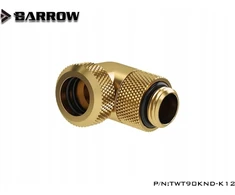 Barrow Multi-Link Adapteris Connection 90 Degrees G1/4 Inch AG to 12mm OD Hardtube – rotatable, auksinis