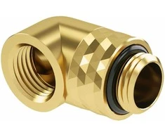 Barrow Dazzle adapteris 90 laipsnių G1/4 slydimo AG į G1/4 slydimo IG ★ pasukamas, auksinis