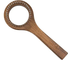 Barry King Išskirtinės dvipusės žiedinės šukos su šepečiu, gyvūnams, buko mediena, plienas, sintetiniai šereliai, matmenys 8,1 x 20,6 cm