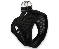 Barry King Juodi šunų petnešos, be spaudimo, XS, krūtinės apimtis 33 cm / krūtinės ilgis 12 cm