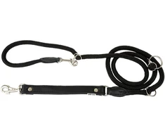 Barry King Reguliuojamas odinis pavadėlis Moose STRONG 25mm/12/220cm juodas