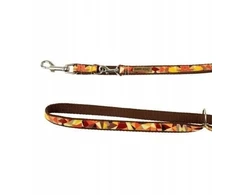 BarryKing Šuns pavadėlis, rudens raštas, reguliuojamas, juostinis, 20 mm / 220 cm rudas